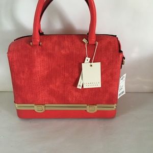 Isabell handbagWith bottom clasped compartment red